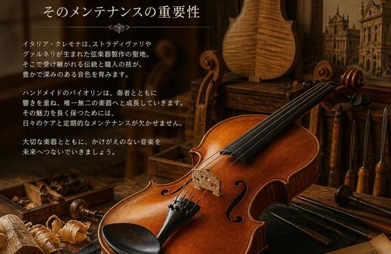 音楽を育む、クレモナのハンドメイドバイオリンとそのメンテナンスの重要性